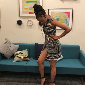 Strappy Black and Belted Summer Dress